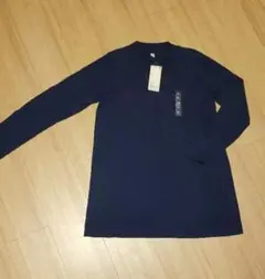 【限定値下げ！】新品未使用　薄手ニットチュニック　Aライン　Vネック　ネイビー