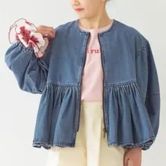coca コカ デニムギャザーアウター 子供服 女の子 春物 キッズ 120