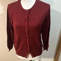 COMFORT BASIC ボルドーカーディガン Lサイズ