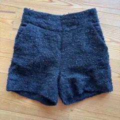 ツイードショートパンツ　38 ブラック