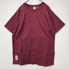 CHUMS　厚手　Tシャツ　M　ワンポイント　ロゴ　ワインレッド　USA製　古着