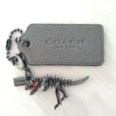 COACH コーチ レキシー 恐竜 スケルトン キーホルダー チャーム レザー