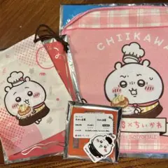 ちいかわ Coco's コラボ ポーチとハンドタオル＋松屋　食券キーホルダー