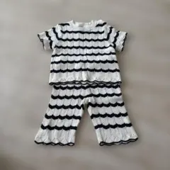 ベビー セットアップ ニット ボーダー H&M