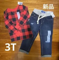 新品未使用⭐︎OLD NAVY 長袖Tシャツ＆デニムセット⭐︎3T