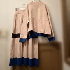 新品 aquagarage ニット スカートセットアップ タグ付き ゆるだぽ