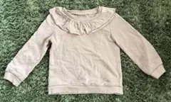 西松屋　ELFINDOLL CLASSIC フリル襟付トレーナー ベージュ　90