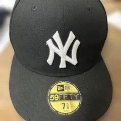 New Era 59FIFTY ブラック キャップ 7 3/8