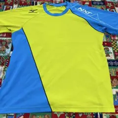 Mizuno NXT メッシュTシャツ イエロー/ブルー☆半袖Tシャツ、ドライ