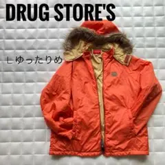 DRUG STORE'S リバーシブルジャンパーLサイズ フード取り外し可能