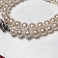 【テリ強】　美品　ミキモト　MIKIMOTO パールネックレス　ピンク系のサムネイル