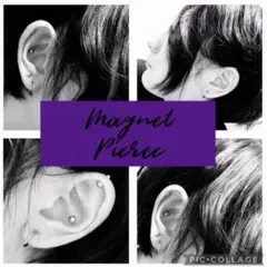 マグネットピアス10個フープ3個