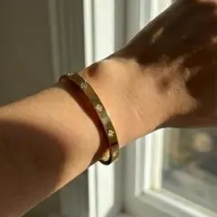 洗練デザイン ゴールドブレスレット czダイヤ クローバー アクセサリー