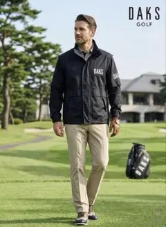 DAKS GOLF ゴルフジャケット ネイビー 2WAY 袖着脱 Mのサムネイル