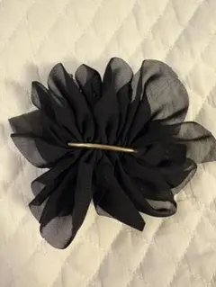 黒シフォンヘアアクセサリー