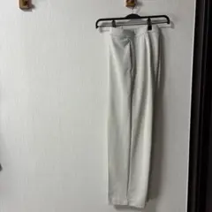UNIQLO ワイドパンツオフホワイトorグレーホワイトM ストレッチ股下70