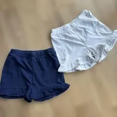 UNIQLO ボトムス　フリル付きショートパンツ80サイズ　２枚まとめ売り