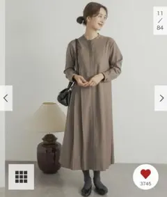 新品タグ付◆ S GREIGE サイドプリーツ切替ワンピース　DOORS