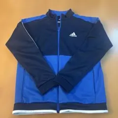 adidas ジャージジャケット 青・黒 サイズ160