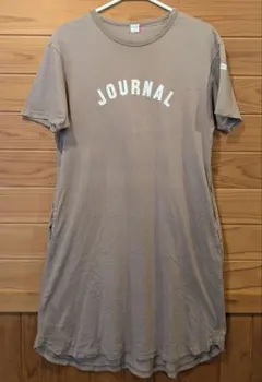 JOURNAL ロゴ Tシャツワンピース ブラウン
