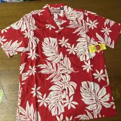 RJC アロハシャツ レッド ボタニカル柄 Mサイズのサムネイル