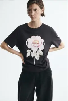 H&M PARIS Archive フラワープリント Tシャツ