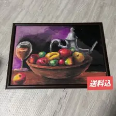 静物画 油彩画 モノトーン 果物と器 F4サイズ - メルカリ