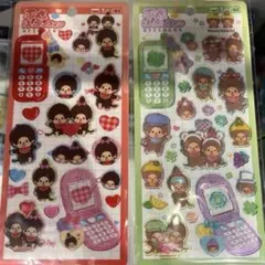 モンチッチ　もんちっち　平成はっぴーフォン　キャラクターシール　立体　ステッカー