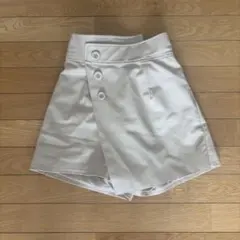 フェイクレザー ラップ風キュロット ベージュのサムネイル