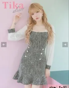 【戦慄かなの】Tika チャコールグレー ドレス M