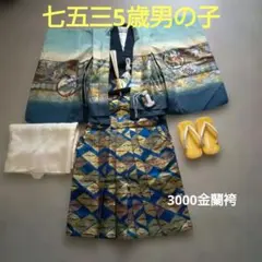ゴールデンウィークセール‼️【七五三5歳男の子】羽織、金蘭袴『小物付き』セット