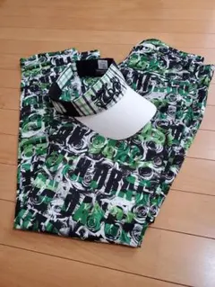 Dance With Dragon パンツ ローズ柄 グリーンのサムネイル