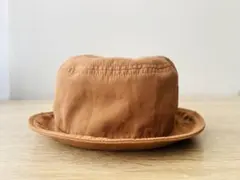 【美品】無印良品 キッズ ブラウン 無地 バケットハットのサムネイル