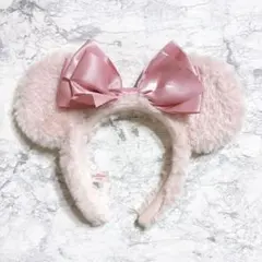 東京ディズニーリゾート ミニー カチューシャ ピンク ファー クリスマス