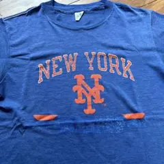 Champion NEW YORK Tシャツ M ブルー　USA製