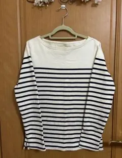 無印良品　ストライプ　長袖シャツ　コットン