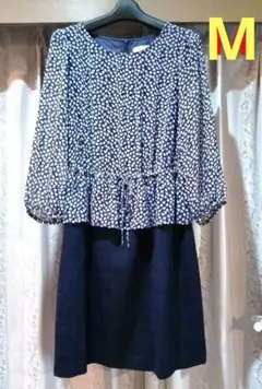 【エニィスィス】ネイビー◆ワンピース◆オンワード樫山◆М◆レディース