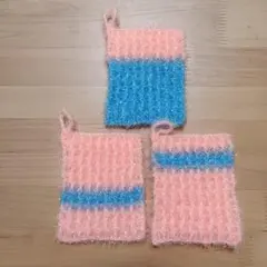 韓国たわし スセミたわし ポリエステル ハンドメイド 3枚セット 11