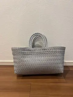 パサールバッグ（ブラック×ホワイト）　カゴバッグ