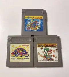 ゲームボーイソフト3点セット　マリオ　ヨッシー　カービィ