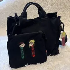 PEZ(ペッツ)×ear《WEB限定/ポーチ付き》トート＆ショルダーバッグ 黒のサムネイル