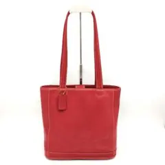 セール✨️COACHオールドコーチ レザー トートバッグ 赤 USA製 9305