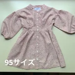 95 女の子ワンピース 花柄ピンクのサムネイル