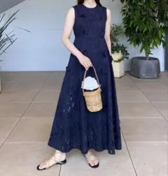 エストネーションコットンフラワーレースワンピース36