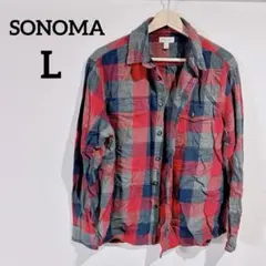 SONOMA LIFE+STYLE チェック柄シャツ Lサイズ　海外古着