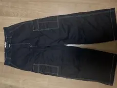 WEGO STANDARD カーゴパンツ ブラック ホワイトステッチのサムネイル