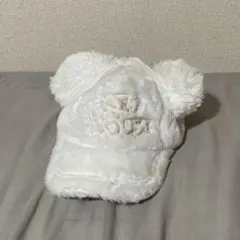 ディズニー　ミッキー耳付きファーキャップ