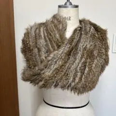 フレームワーク　ラビット　ブラウンファースヌード　リアルファー