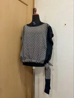 着物　反物　ちりめん　ハンドメイド　リメイク トップス　コサージュ　セット