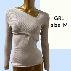 No.137 (☆)GRL アシメトリーリブニット